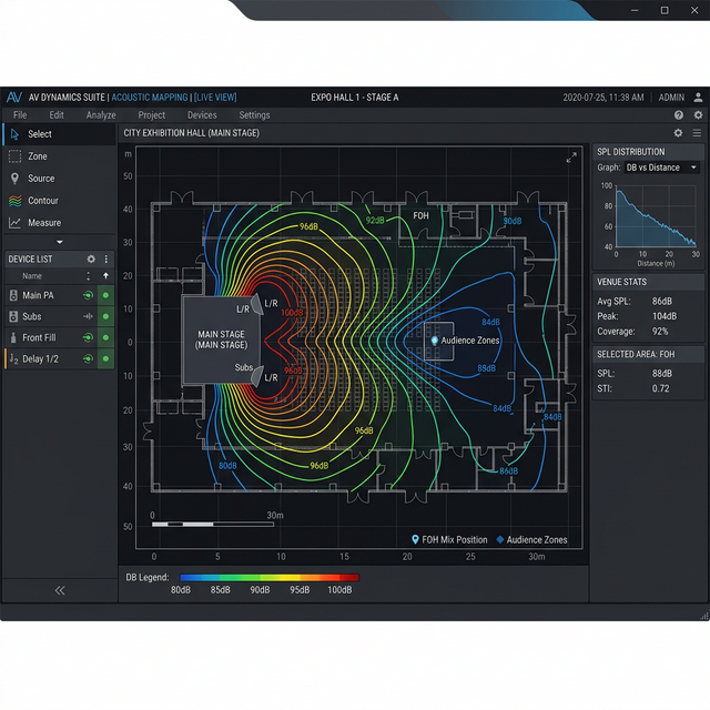 Acoustic Mapping SPL Contour