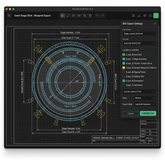 DXF Blueprint View