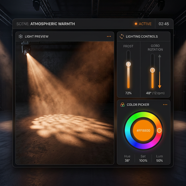 Lighting Simulation Frost and Gobo